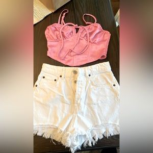Zara shorts , sz 4 and L.A Hearts  stop, small